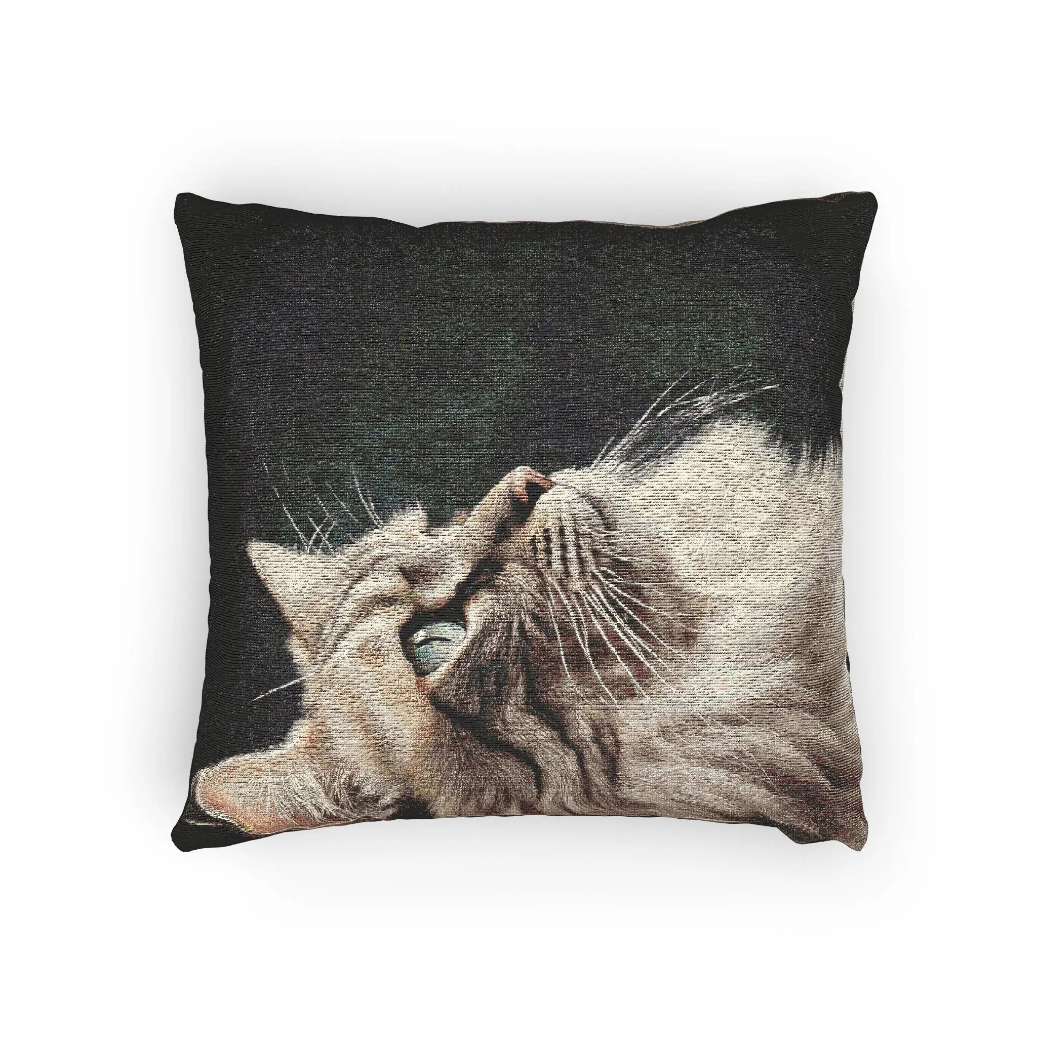 Cozy Cat Woven Pillow - Decorative Accent for Cat Lovers