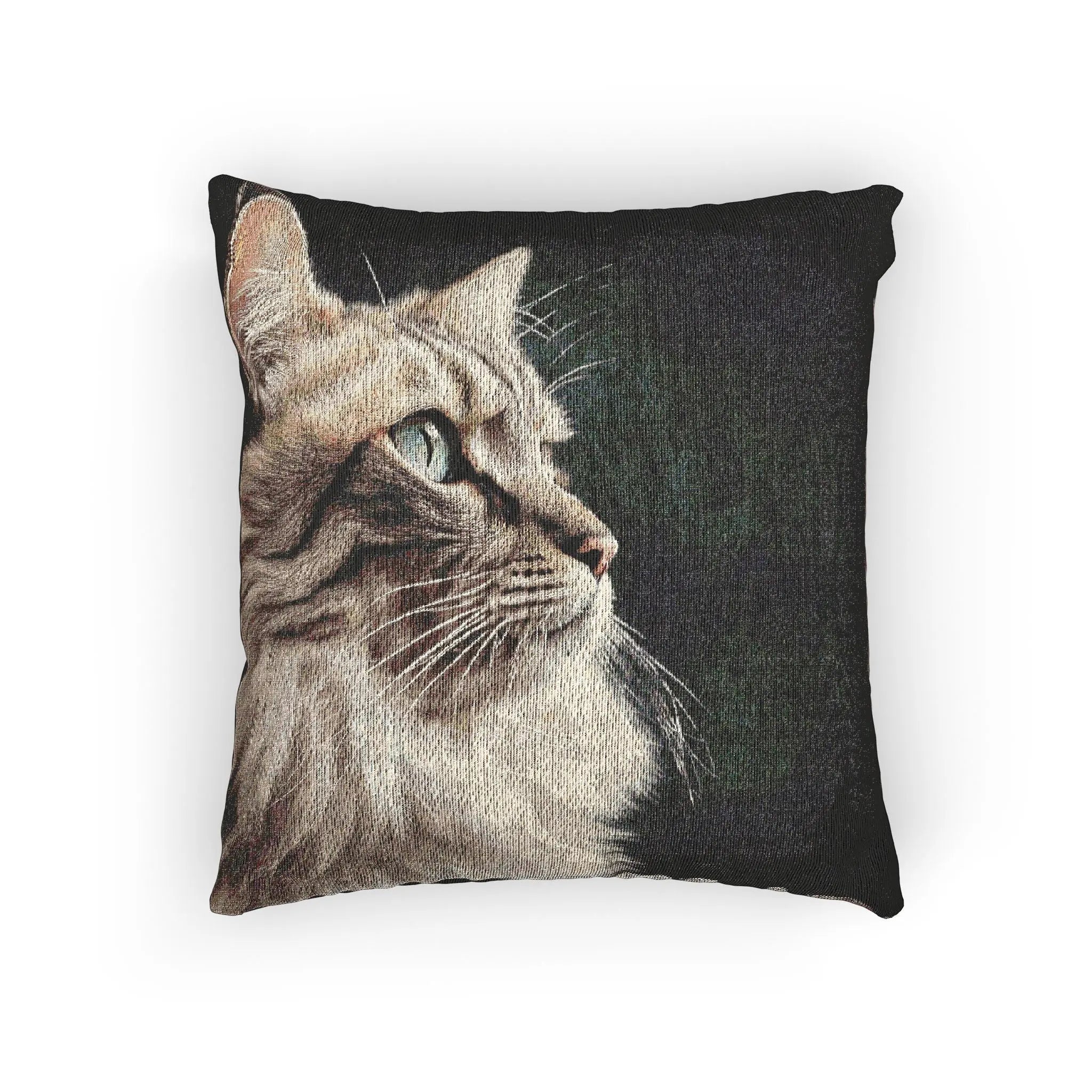 Cozy Cat Woven Pillow - Decorative Accent for Cat Lovers